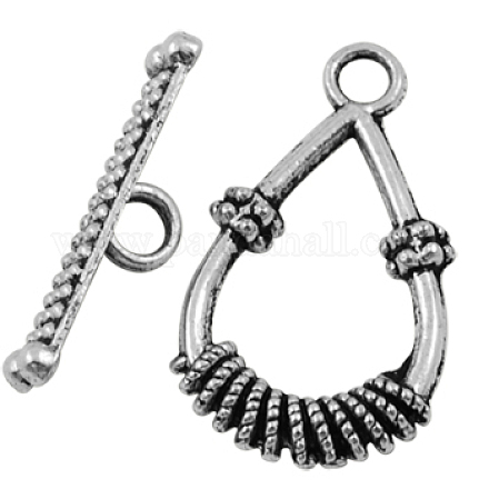 Tibetan Style Alloy Toggle Clasps LF10216Y-1