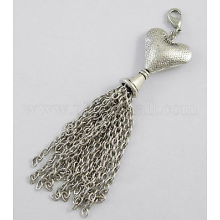 Lead Free and Cadmium Free Antique Silver Tibetan Silver Mobile Pendants LFP004Y-1