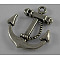 Tibetan Style Alloy Pendants, Anchor, Lead Free & Cadmium Free & Nickel Free, Antique Silver, about 20mm wide, 23mm long, hole: 2mm
