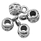 Tibetan Style Alloy Tube Bails, Loop Bails, Bail Beads, Lead Free and Cadmium Free, Antique Silver, 9x5x7mm, Hole: 2mm