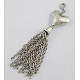 Lead Free and Cadmium Free Antique Silver Tibetan Silver Mobile Pendants LFP004Y-1