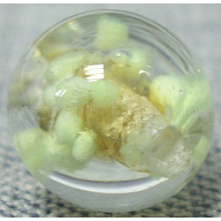 Luminous Glass Beads Strands, Round, Khaki, about 8mm in diameter, hole: about 1.5mm