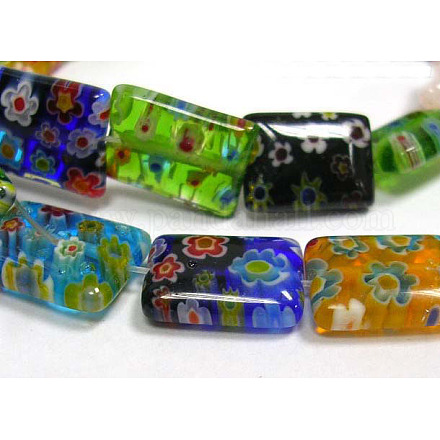 Handmade Millefiori Glass Beads Strands LK06-1