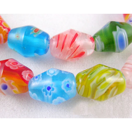 Handmade Millefiori Glass Beads Strands LK116-1