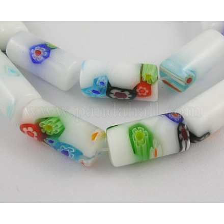 Chapelets de perles en verre de millefiori manuelles LK135-1
