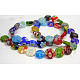 Handmade Millefiori Glass Beads Strands LK07-2