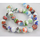 Handmade Millefiori Glass Beads Strands LK133-2