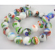 Handmade Millefiori Glass Beads Strands LK134-2
