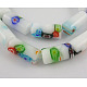Handmade Millefiori Glass Beads Strands LK135-1