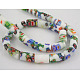 Handmade Millefiori Glass Beads Strands LK136-2