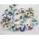 Handmade Millefiori Glass Beads Strands LK139-2