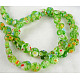 Handmade Millefiori Glass Beads Strands LK19-B-04-2
