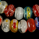 Handmade Millefiori Glass Beads Strands LK215-2