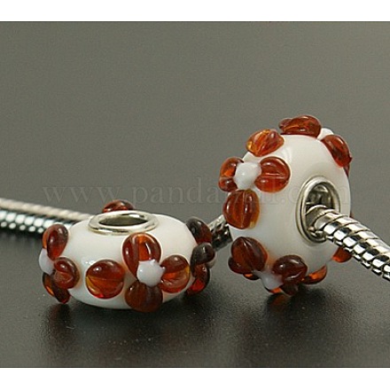 Handmade Bumpy Lampwork European Beads LPDL-B001-088-1