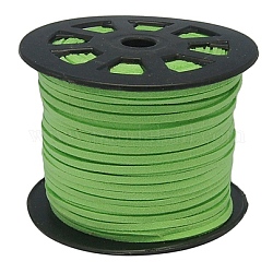 Faux Suede Cord, Spring Green, 3x1.5mm, 100yards/roll