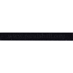 Flat Faux Suede Cord, Faux Suede Lace, Black, about 5mm wide, 1.5mm thick, 1m/strand