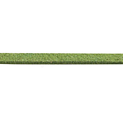 Cuerda de ante imitación, encaje de imitación de gamuza, amarillo verdoso, aproximamente 1 m de largo, 2.5 mm de ancho, aproximamente 1.4 mm de espesor, alrededor de 1.09 yarda (1 m) / hebra