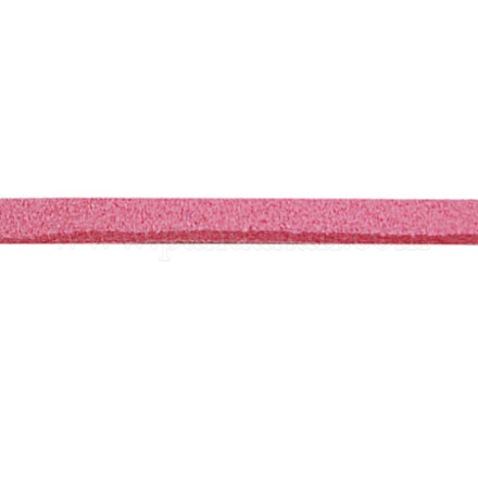 スエード調コード  フェイクレース  ピンク  約1長いメートル  2.5 mm幅  約1.4 mm厚  約1.09ヤード（1m）/連 LW14189Y-1