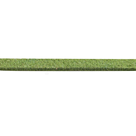 スエード調コード  フェイクレース  緑黄  約1長いメートル  2.5 mm幅  約1.4 mm厚  約1.09ヤード（1m）/連 LW14196Y-1