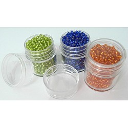 4MM Mixed Color Glass Seed Beads, DIY Jewelry Making Bead Sets with Storage Box, 4mm in diameter, hole: 1.5mm, 350g/set