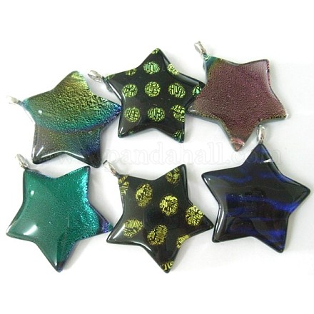Handmade Dichroic Glass Pendants M-LCP004-1
