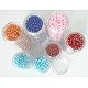 4 perles de rocaille de verre mm de couleur mixte M-CB010-2