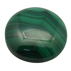 Natur Malachit Cabochons, Klasse A, halbrund / Dome, grün, Größe: ca. 20mm Durchmesser, 5 mm dick
