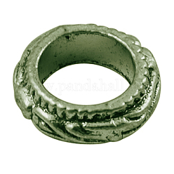 Anellini in lega stile tibetano,  piombo & nichel & cadmio libero, rondelle, colore bronzo antico, 11x4mm, Foro: 7 mm