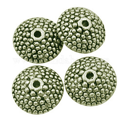 Perline di distanziatore stile tibetano, rotondo e piatto, bronzo antico,  piombo & cadmio & nichel libero, 11x11x6mm, Foro: 1.5 mm