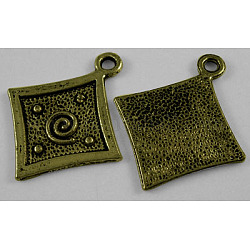 Tibetan Style Alloy Metal Pendants, Antique Bronze Color, Cadmium Free & Lead Free, 28mm wide, 33mm long, hole: 3mm