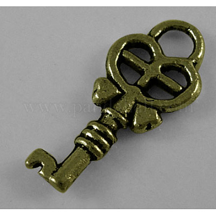 Tibetan Style Alloy Skeleton Key Pendants MLF0075Y-1