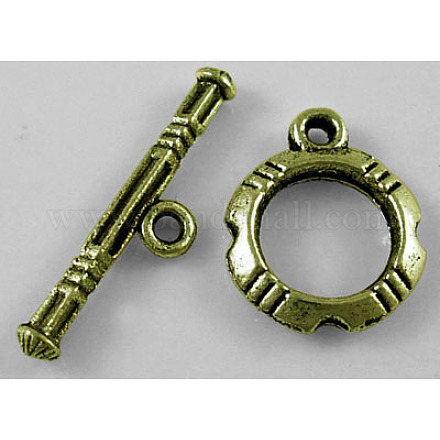 Tibetan Style Alloy Toggle Clasps MLF0322Y-NF-1