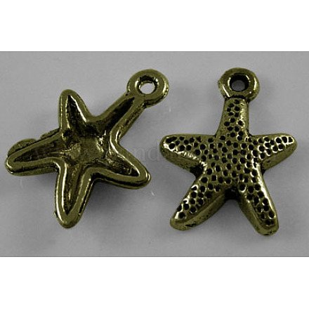 Breloques étoile de mer / étoiles de mer en alliage de style tibétain MLF0463Y-1