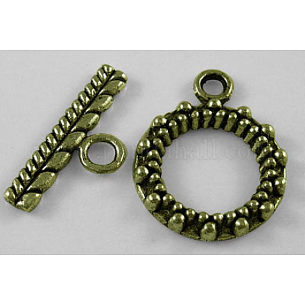 Tibetan Style Alloy Toggle Clasps MLF1061Y-NF-1