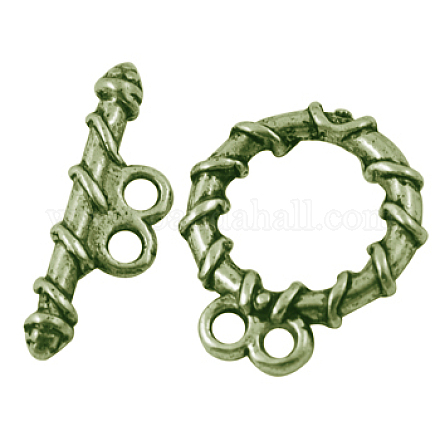 Tibetan Style Alloy Toggle Clasps MLF10797Y-NF-1