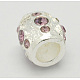 Alloy Rhinestone European Beads MPDL-H135-4-2