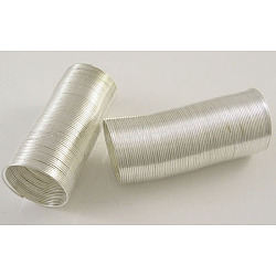 Steel Memory Wire, for Ring Earring Making, Silver, 22 Gauge, 0.6mm, 3800 circles/1000g