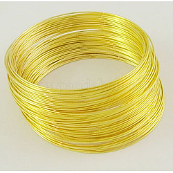 Stahldraht-Speicher, für Armband machen, golden, 55 mm, Draht: 0.6 mm (22 Gauge), 2200 Kreise / 1000 g