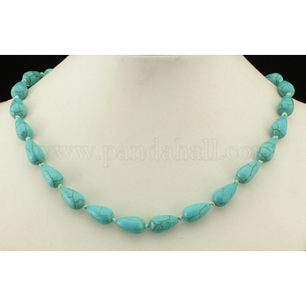 Howlite Jewelry Necklace with Alloy Findings N252-2-1