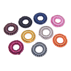 Silk Connector, For Necklaces and Bracelets Making, Mixed Color, about 10mm in diameter, 5mm inner diameter