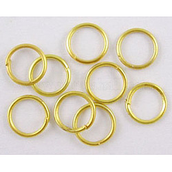 Hierro anillos del salto abierto, sin níquel, dorado, 5x0.7mm, 21 calibre, 5x0.7mm, diámetro interior: 3.6 mm, aproximamente 22000 unidades / 1000 g