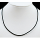 Cuerda del collar de cuero con hebilla de latón NFS102-1-2