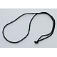 シルクのネックレス作り  ブラック  約2 mm幅  長さ17インチ NFS153-2