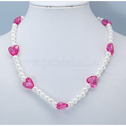 Transparent Acrylic Necklaces NJEW-JN00166-03-1