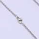 304 Stainless Steel Rolo Chain Necklaces NJEW-483L-17-2