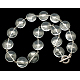 ガラスビーズネックレス  透明  サイズ：ネックレス：長さ約460mm  ガラスビーズ：直径20mm  厚さ8mm  チベットの銀トグル＆バー：直径16ミリメートル NJEW-JN00113-NJEW-6-2