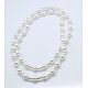Glass Pearl Necklaces NJEW-JN00128-01-2
