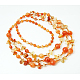 Tres niveles collares de la joya de moda de abalorios de piedras preciosas NJEW-Q176-2-1