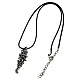Zinc Alloy Skull Necklaces for Halloween NJEW-R009-2
