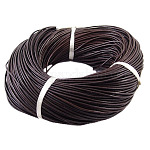 Cowhide Leather Cord, Leather Jewelry Cord, Coffee, 1.2mm thick